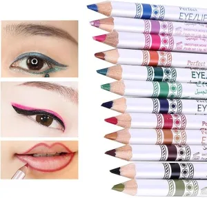 🔥 Transform Your Look with 12 Vibrant Colors – The Ultimate 3-in-1 Makeup Pencil Set! 🔥