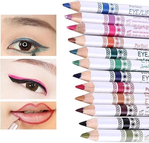 🔥 Transform Your Look with 12 Vibrant Colors – The Ultimate 3-in-1 Makeup Pencil Set! 🔥