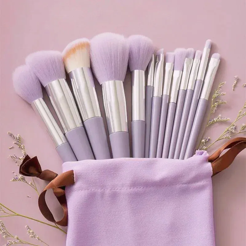13-Piece Fluffy Makeup Brush Set