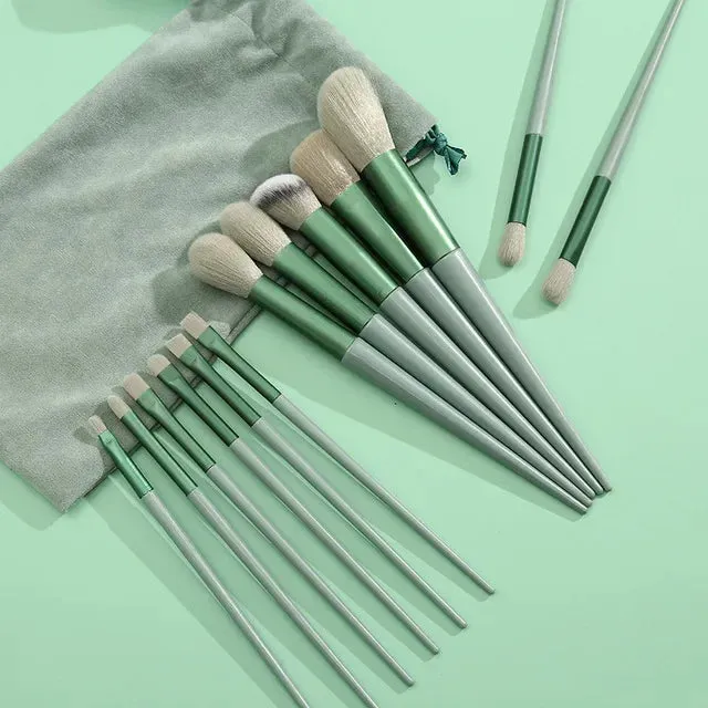 13-Piece Fluffy Makeup Brush Set