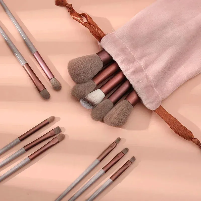 13-Piece Fluffy Makeup Brush Set