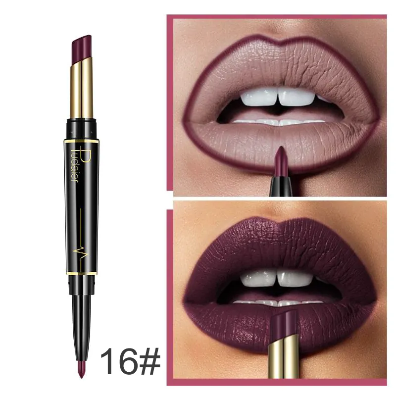 16 Color Long Lasting Lipstick   Lip Liner Combo