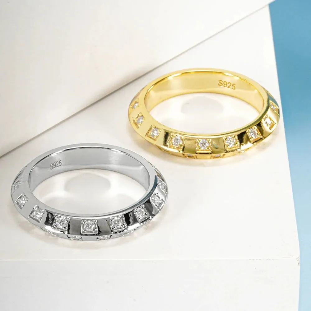 1.8mm Round Diamond Eternity Wedding Band