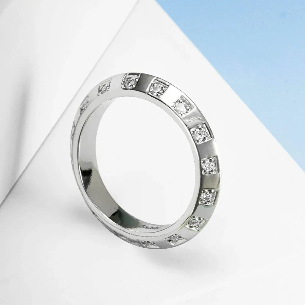 1.8mm Round Diamond Eternity Wedding Band