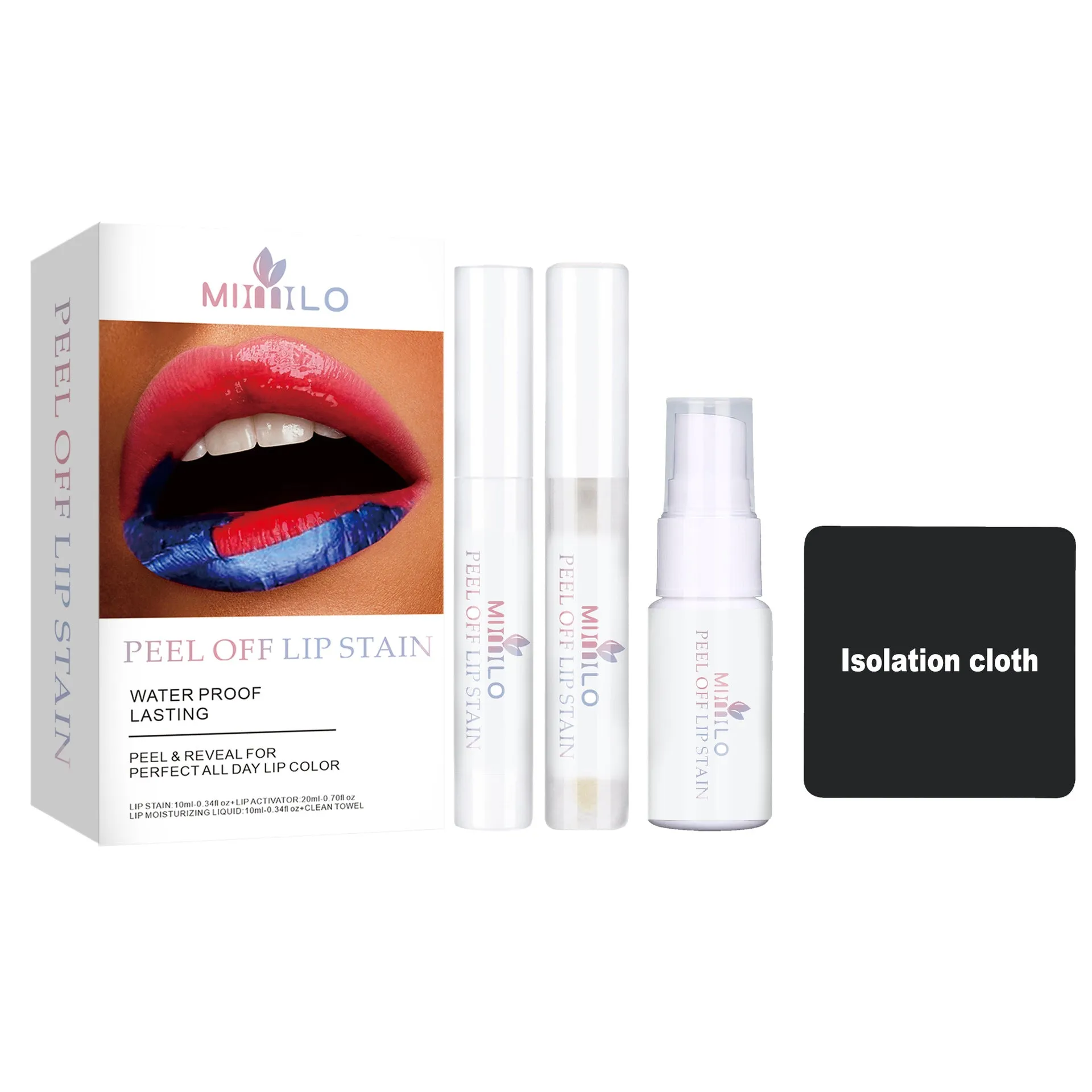 3 Colors peel off lipstick set