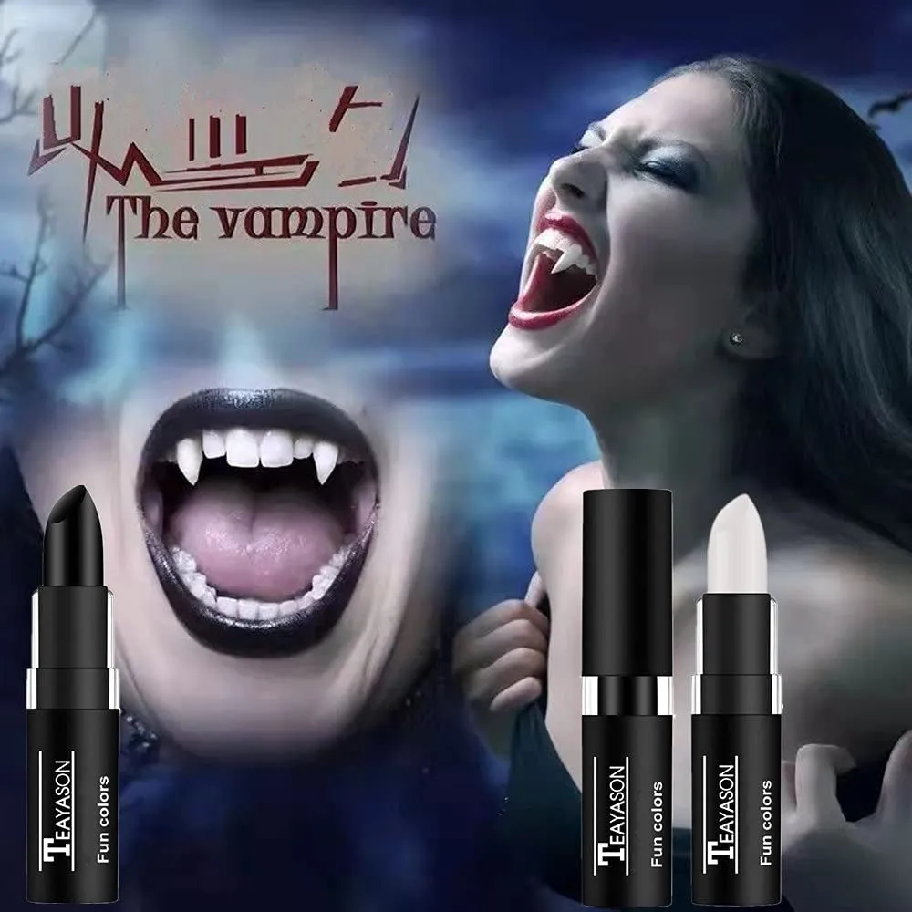 3 PCS Makeup Clown White Cream-Blendable Stick-Eye Black Sticks Face Body Paint Professional Halloween SFX Makeup,Safe Facepaint Nose&Lip Smacking for Sports Festival Make Up(White Black Red)