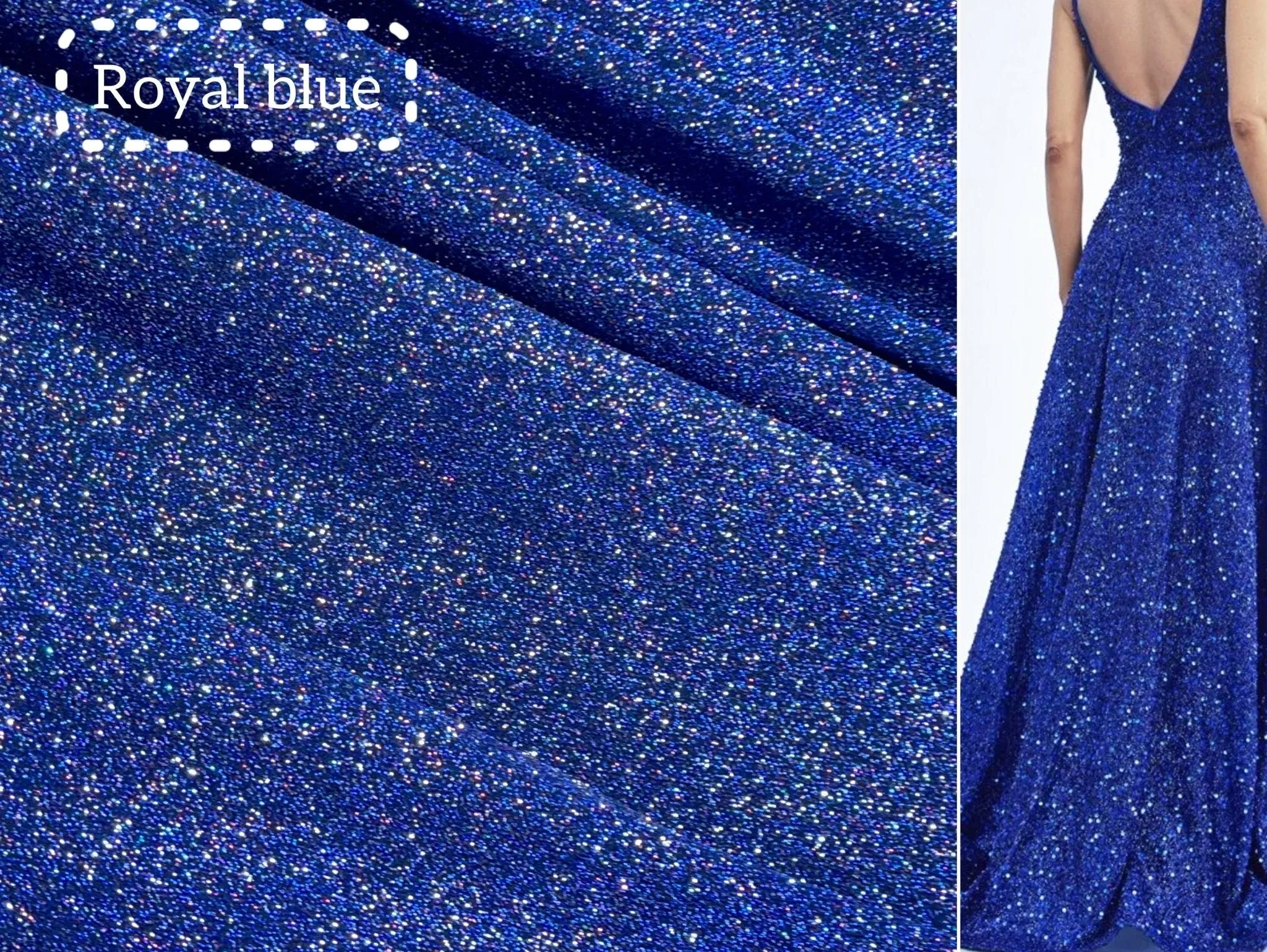 4 Way Stretch Multi Colored Glitter Spandex