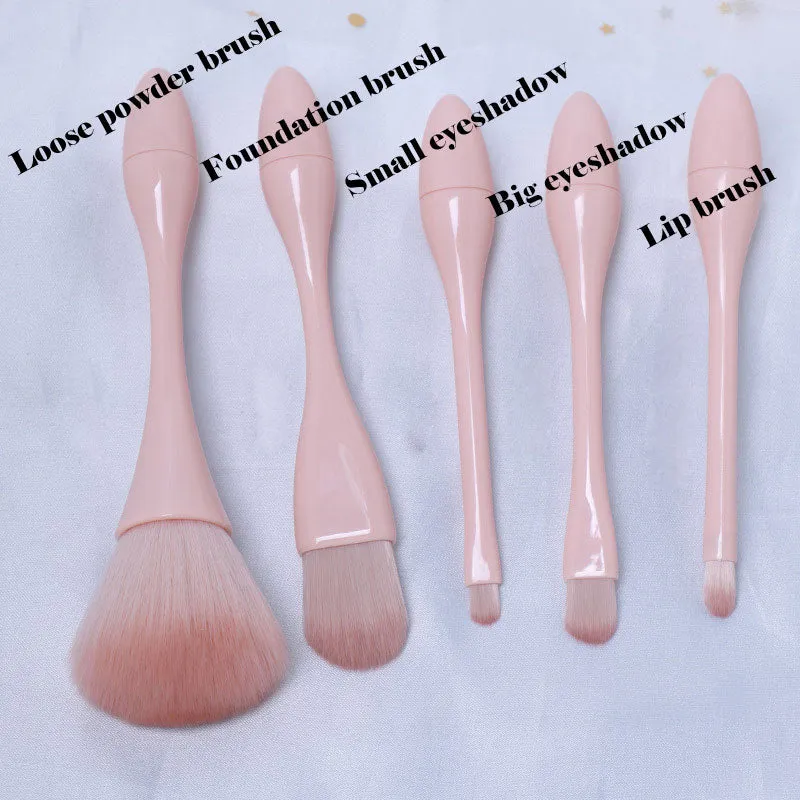 5pcs Makeup Brushes Set for Blush Foundation Eyebrow Eyeshadow Perfect Gift for Sister Girlfriend