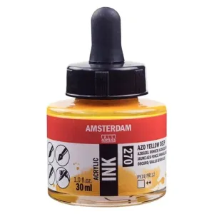 Amsterdam Acrylic Inks 30ml - Azo Yellow Deep