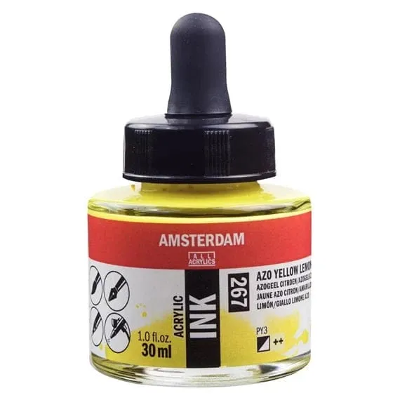 Amsterdam Acrylic Inks 30ml - Azo Yellow Lemon