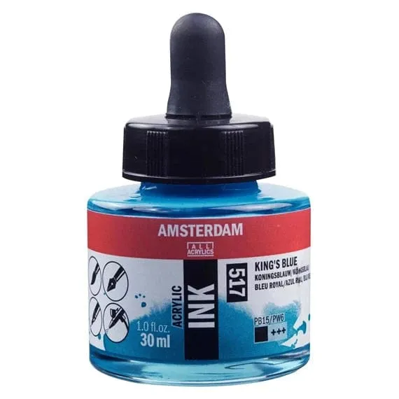 Amsterdam Acrylic Inks 30ml - King's Blue