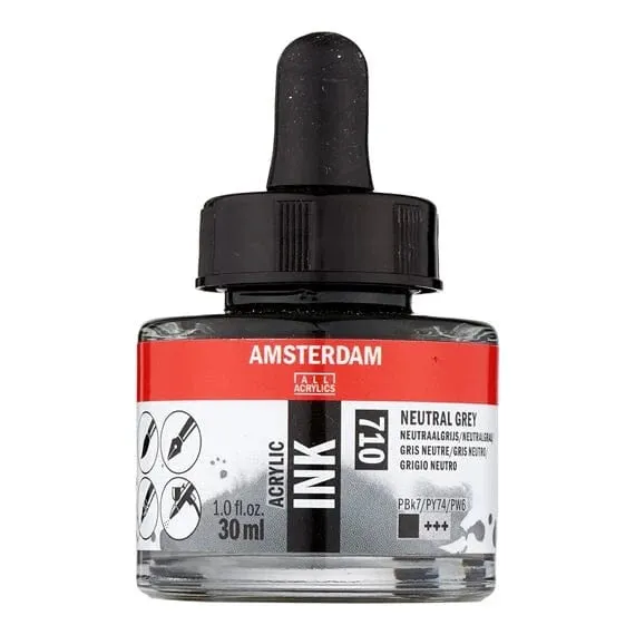 Amsterdam Acrylic Inks 30ml - Neutral Grey