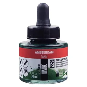 Amsterdam Acrylic Inks 30ml - Olive Green Deep