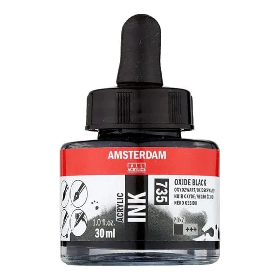 Amsterdam Acrylic Inks 30ml - Oxide Black