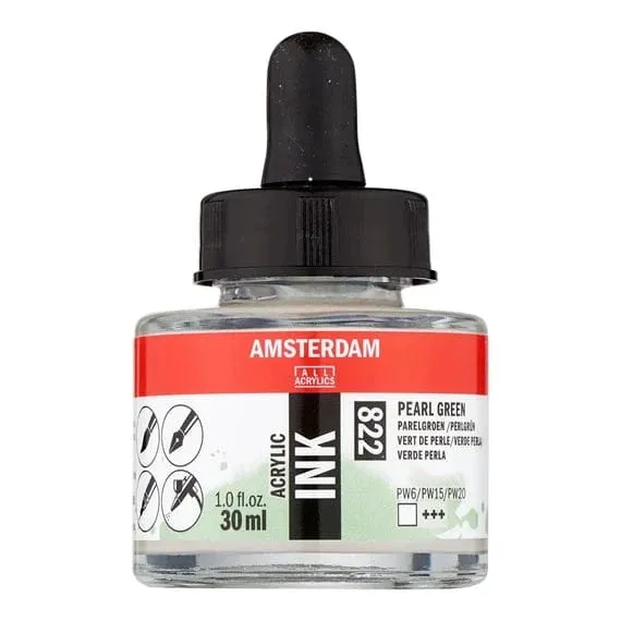 Amsterdam Acrylic Inks 30ml - Pearl Green