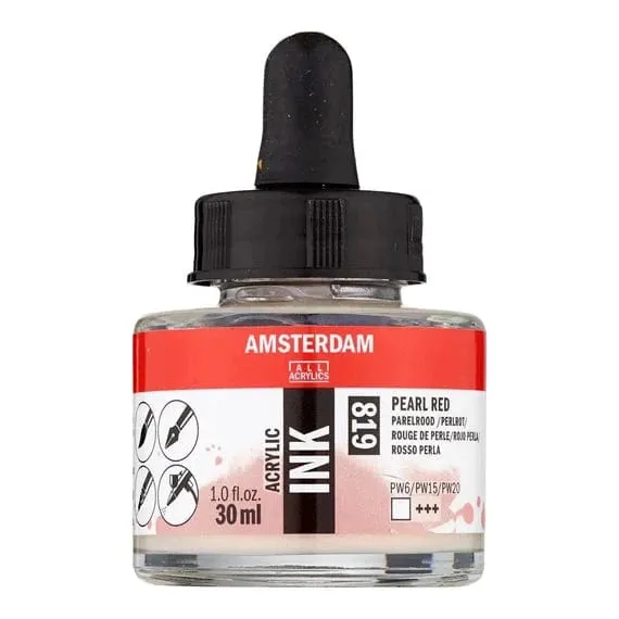 Amsterdam Acrylic Inks 30ml - Pearl Red
