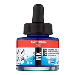 Amsterdam Acrylic Inks 30ml - Primary Cyan