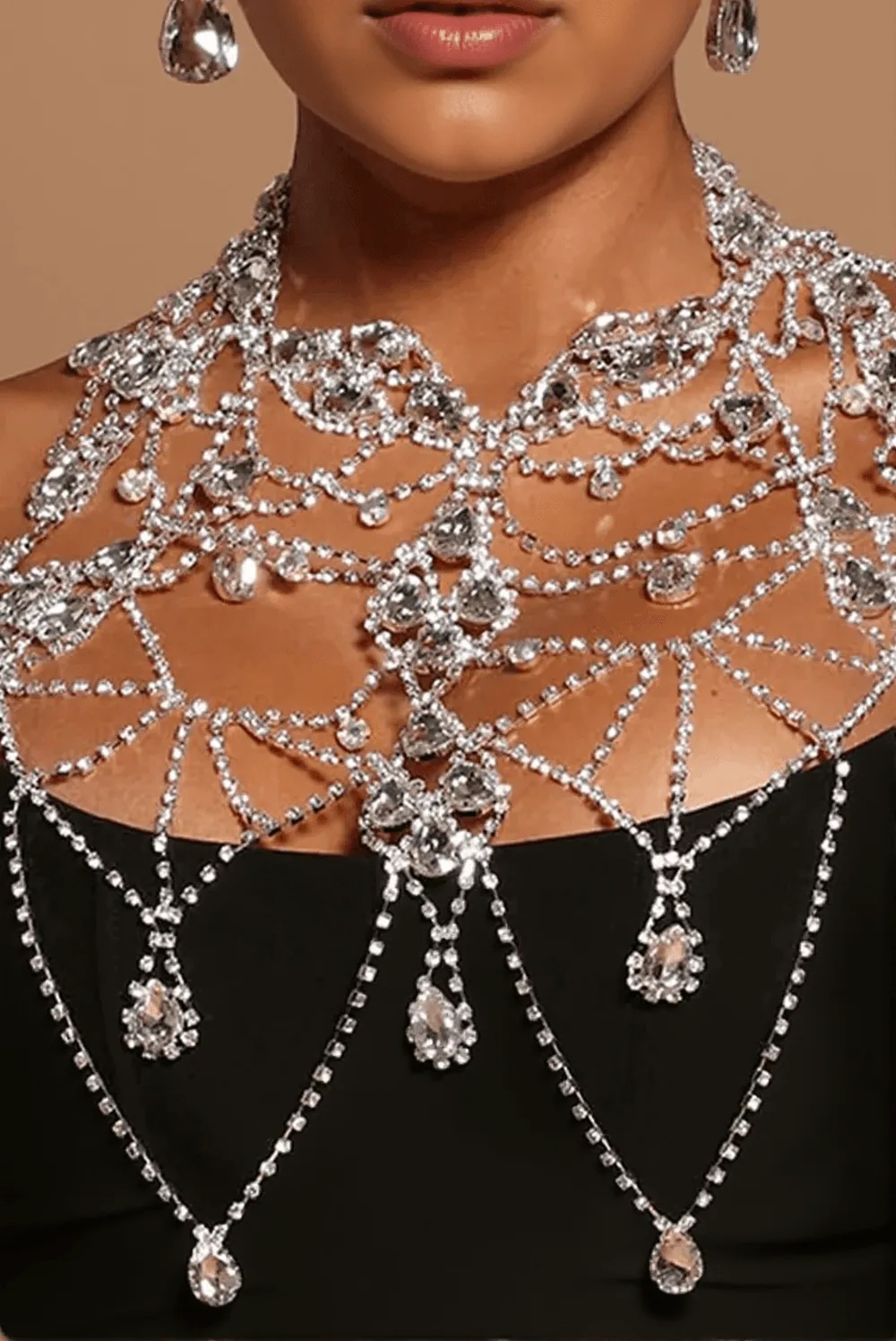 Britten Diamond Crystal Layer Chest Chain