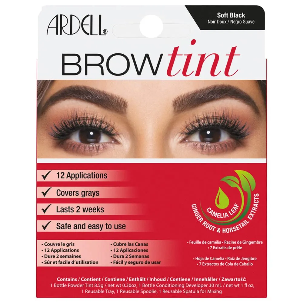 Brow Tint Medium Brown, Longer-Lasting, Semi-Permanent Brow Dye, with Natural Extracts, Complete Brow Tinting Kit, 1 Pack
