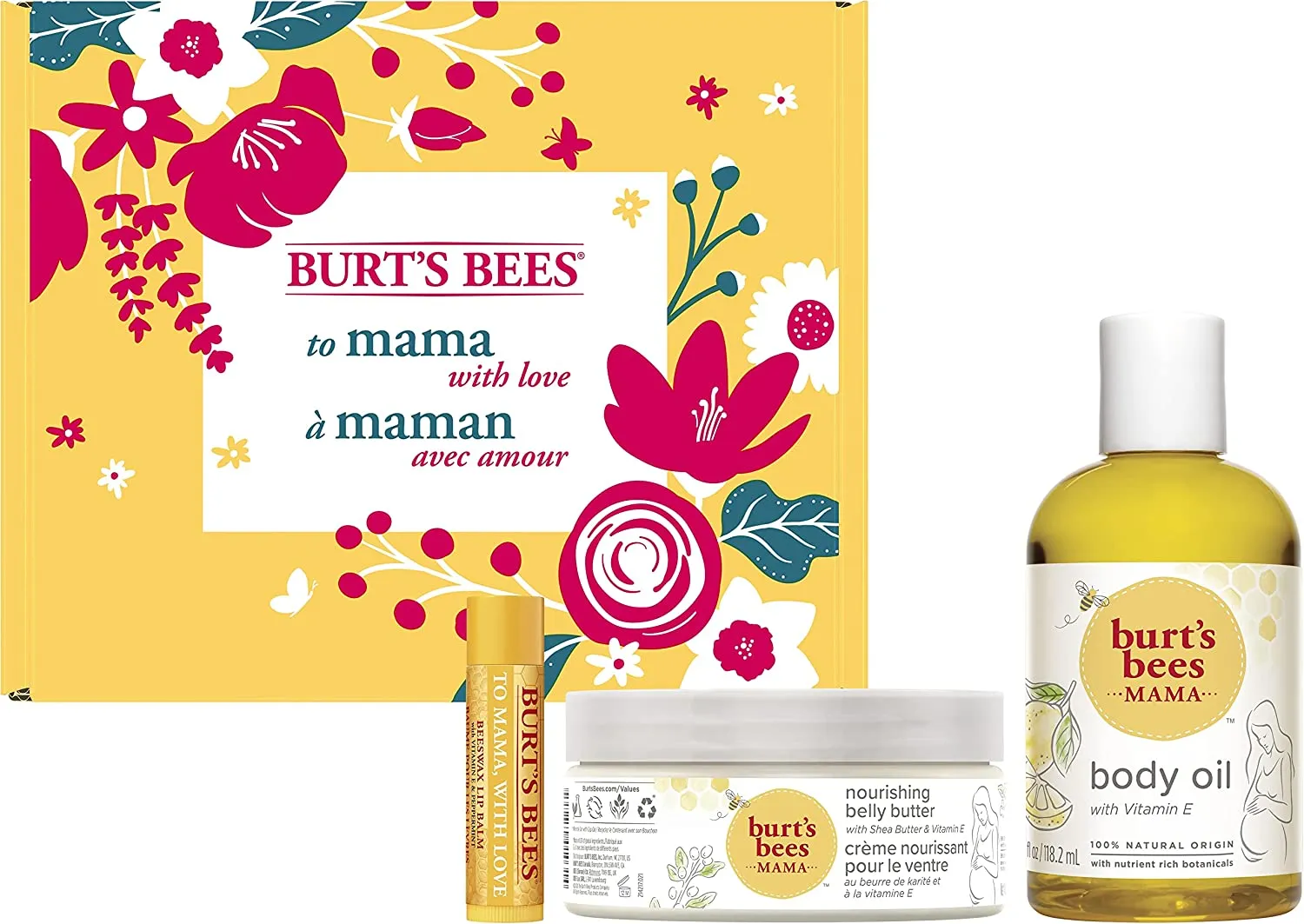 Burt's Bees Gift Set, 5 Essential Prodcuts, Deep Cleansing Cream, Hand Salve, Body Lotion, Foot Cream & Lip Balm, Travel Size