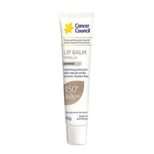 Cancer Council Vanilla Lip Balm SPF50  15g