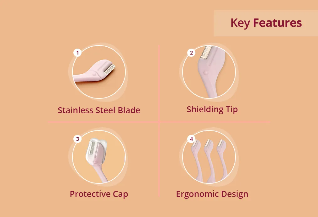 Carmesi Eyebrow Razor | Instant & Painless Eyebrow Shaver