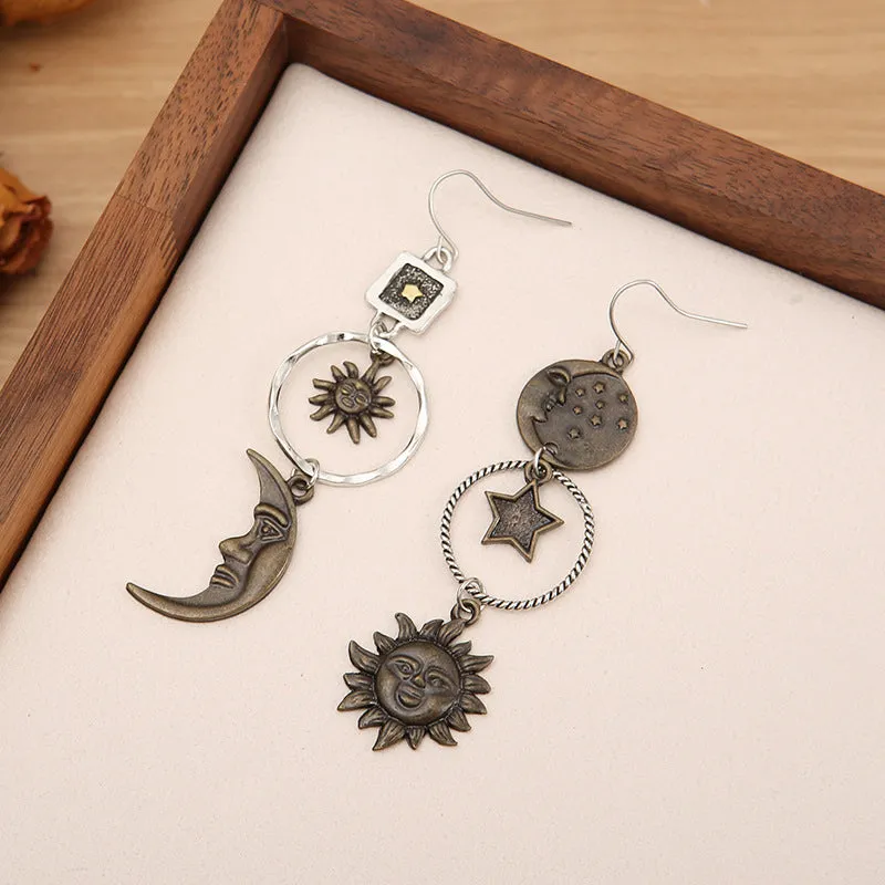 Celestial Glow Star, Sun & Moon Earrings