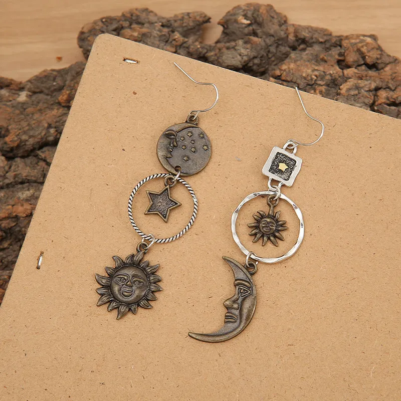 Celestial Glow Star, Sun & Moon Earrings
