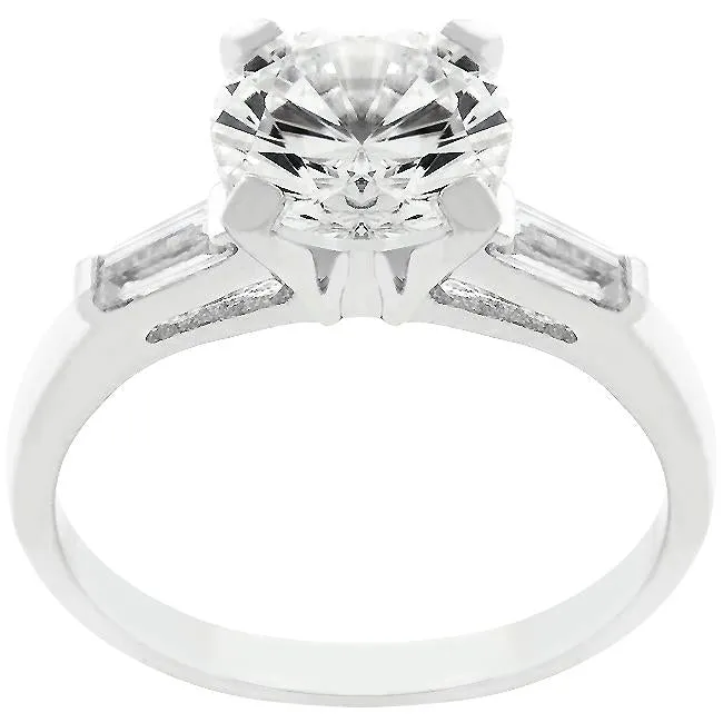 Classic Triple White Engagement Ring