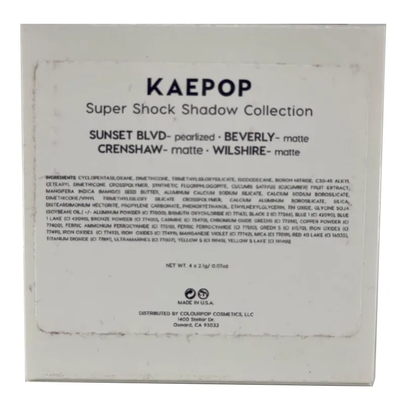 ColourPop Super Shock Shadow Collection - Kaepop