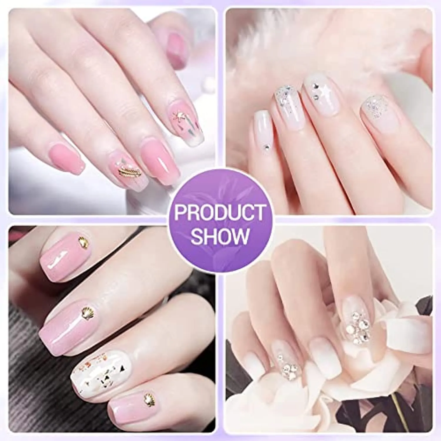 CURKEY Acrylic Nail kit - Acrylic Powder and Liquid Set Monomer Primer Top Coat Acrylic Nail Supplies Brush Forms - Nails Kit Acrylic Set with 3 Colors Nail Powder for Art Nails Extension Beginner