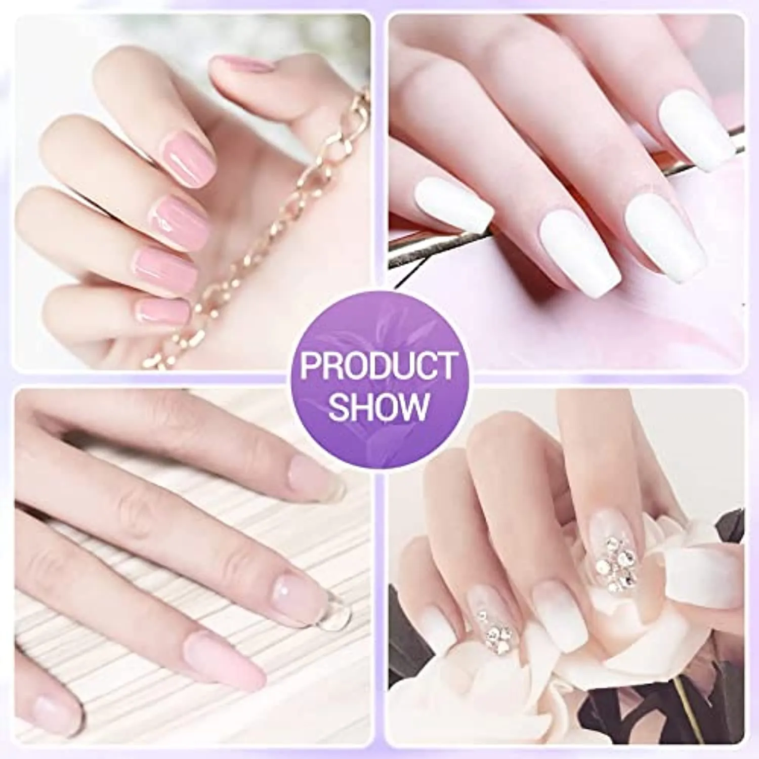 CURKEY Acrylic Nail kit - Acrylic Powder and Liquid Set Monomer Primer Top Coat Acrylic Nail Supplies Brush Forms - Nails Kit Acrylic Set with 3 Colors Nail Powder for Art Nails Extension Beginner