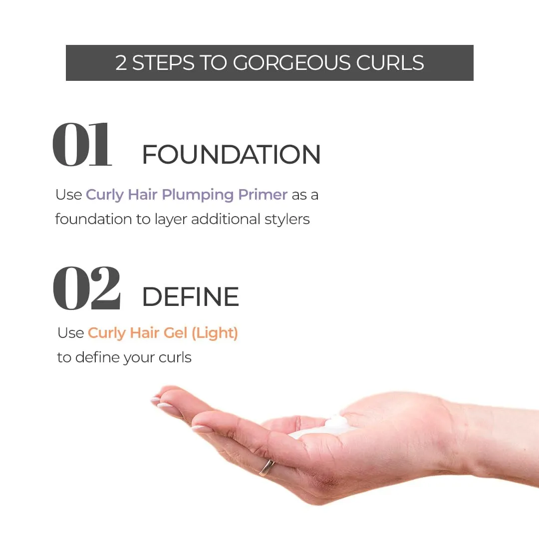 Curly Hair Enhancing Combo | Plumping Primer and Hair Gel light | Curly hair products | Hair care for curly hair | Vitamin B | Vitamin E | Dragon fruit | Created by Savio John Pereira