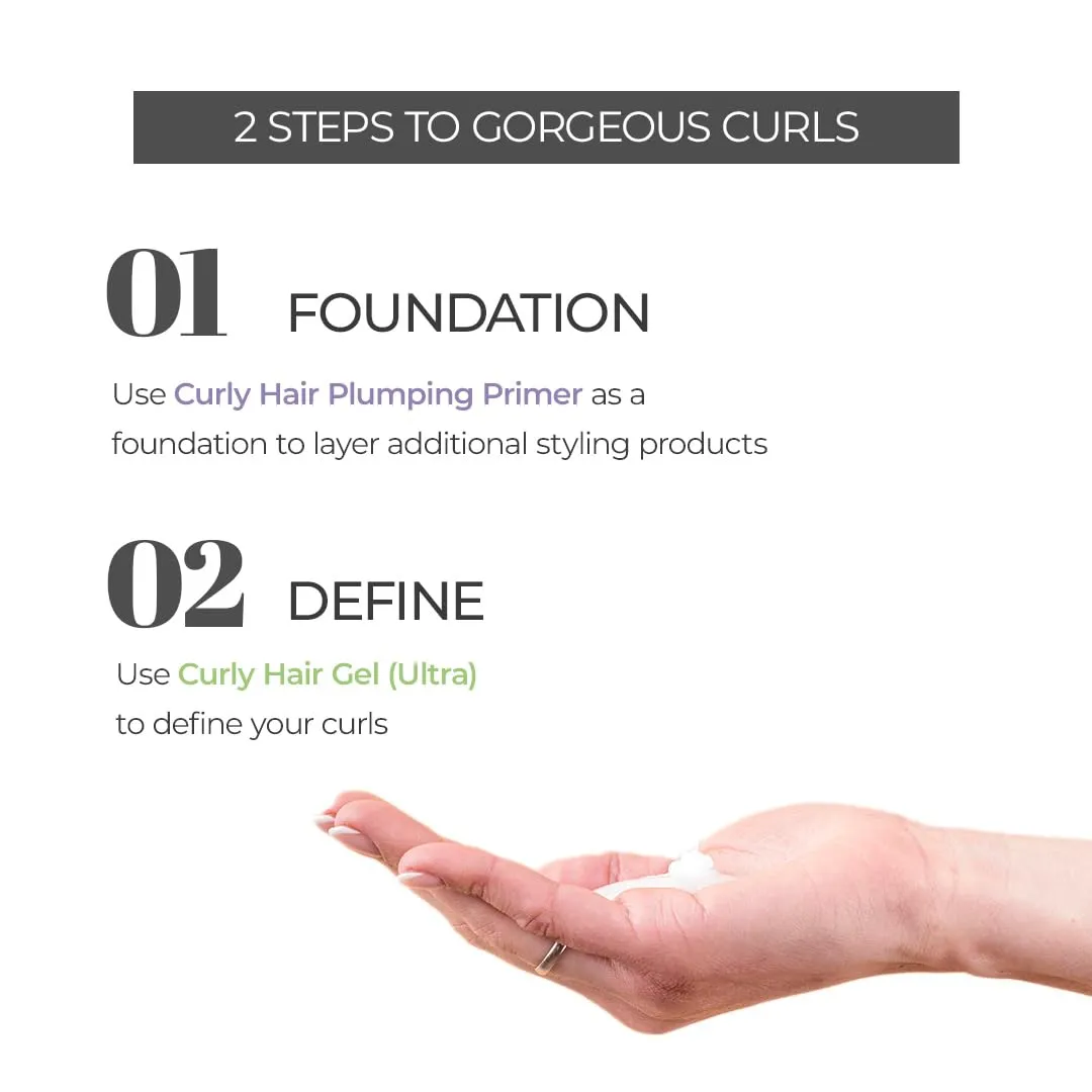 Curly Hair Enhancing Combo |Plumping Primer and Ultra Hold Hair Gel | Curly hair products | Hair care for curly hair | Vitamin B | Vitamin E | Dragon fruit | Created by Savio John Pereira