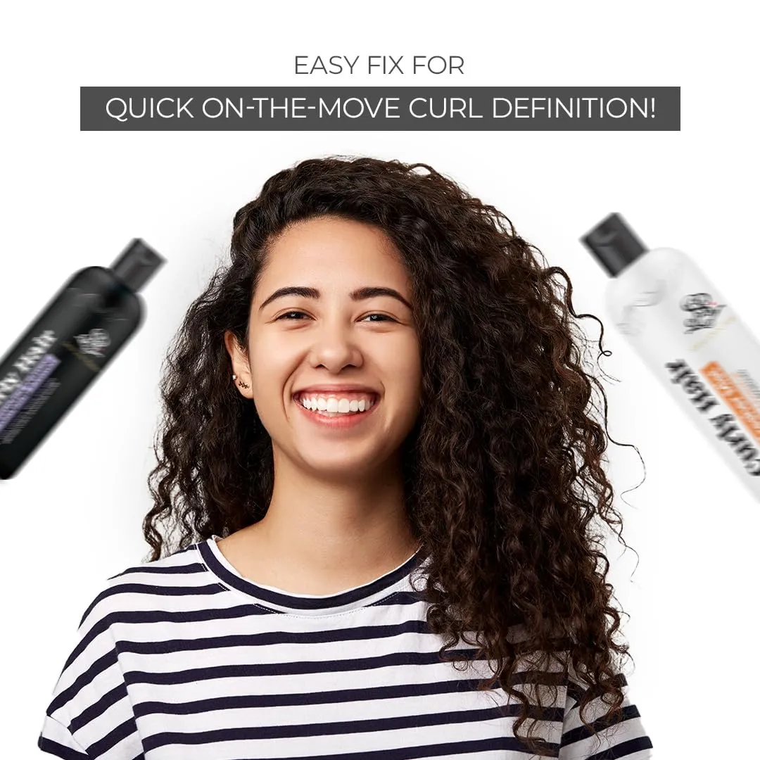 Curly Hair Plumping Primer and Refresher Mist Combo | Frizzy and Curly Hair Products | Hair spray | Hair care for curly hair | Magic hair care for curls | Created by Savio John Pereira (pack of 2)