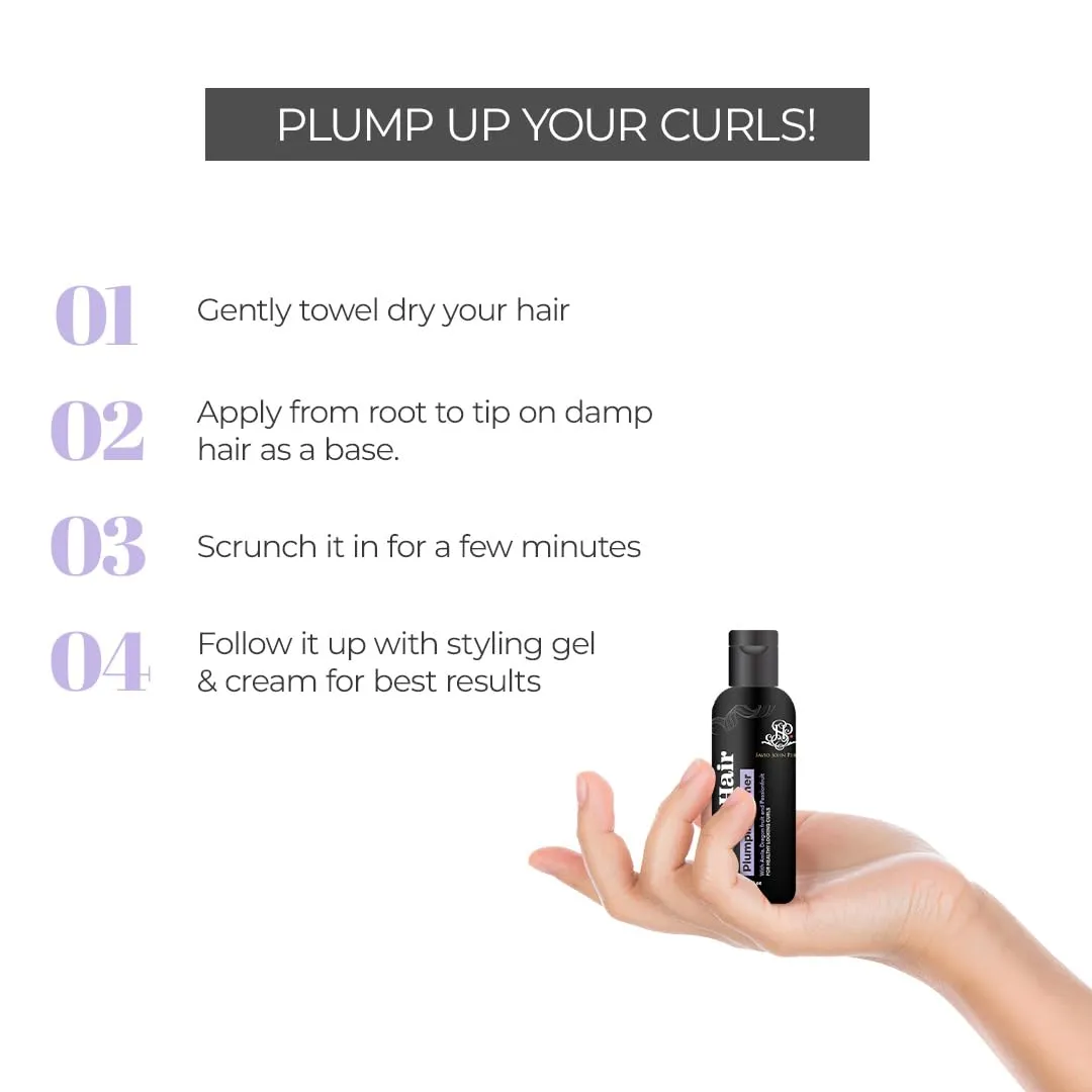 Curly Hair Plumping Primer | Wavy, and Curly hair products | Curly hair care | Magic hair care for curls | Vitamin B | Vitamin E | Dragon fruit | Created by Savio John Pereira - 50ml (Pack of 10)