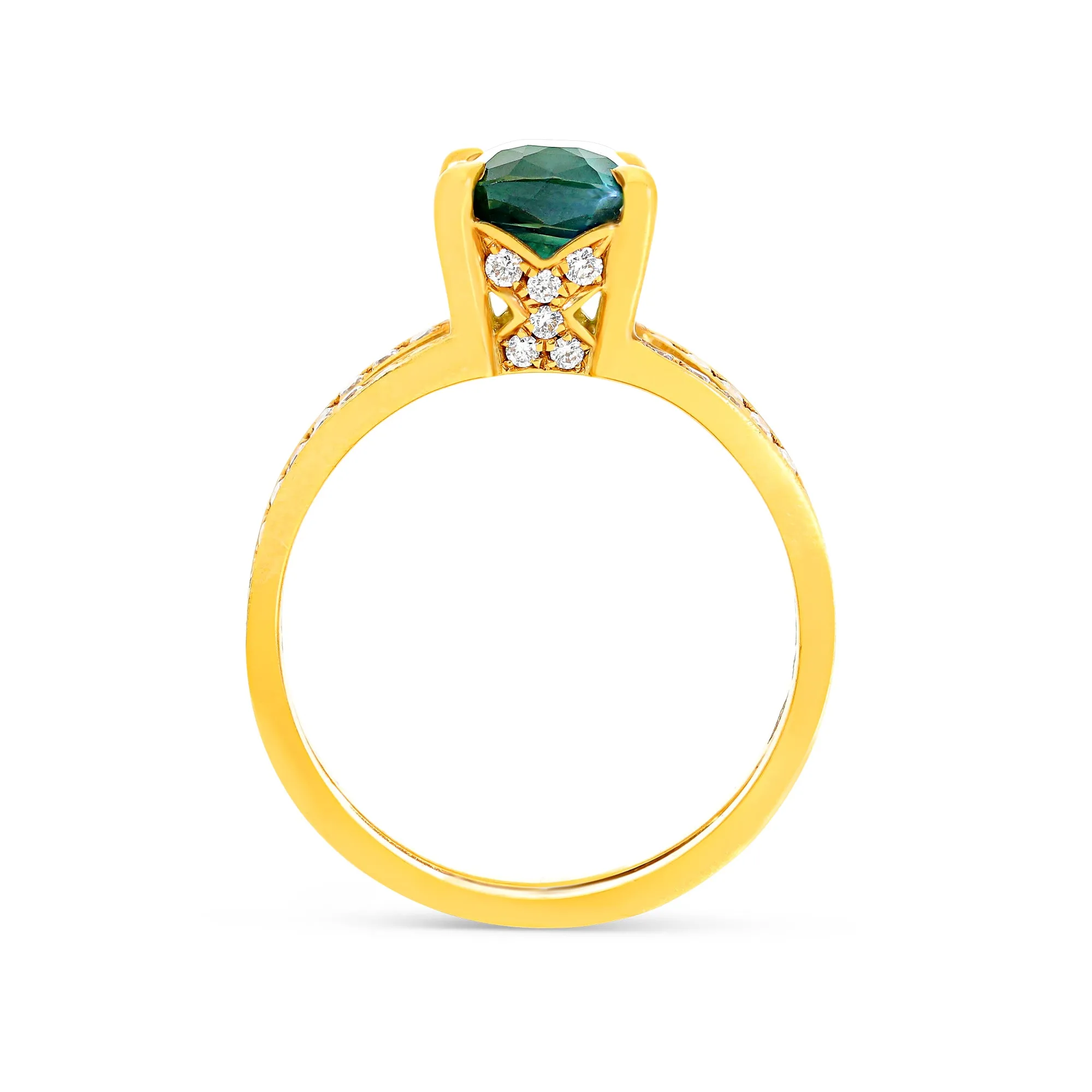 Cushion Cut Natural Alexandrite Ring