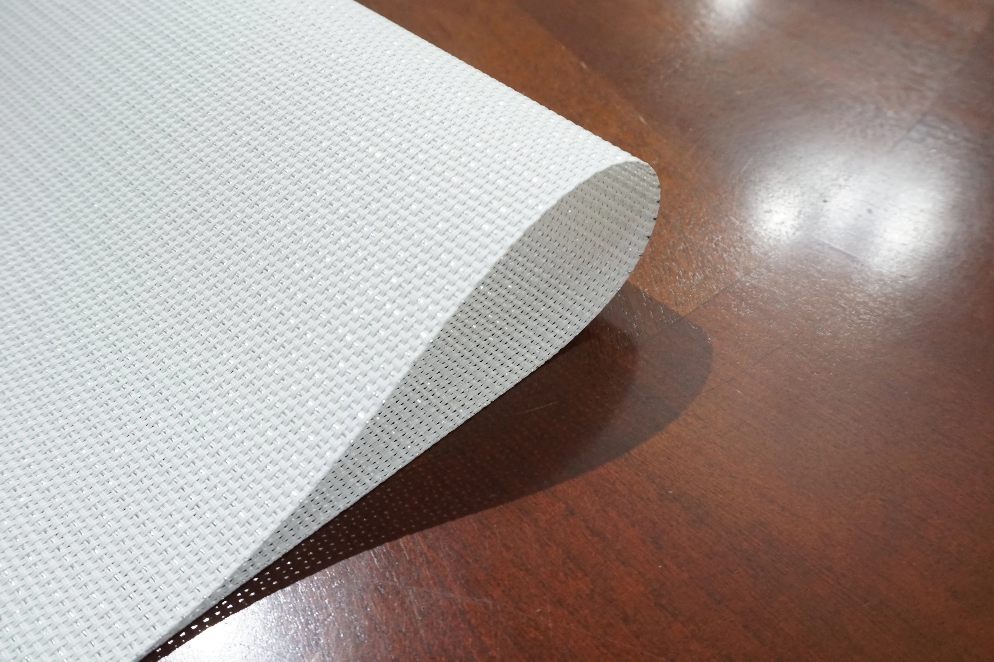 Dainty Home Natural Shimmer Woven Lurex Textilene Crossweave With Embedded Lurex Reversible 15" x 15" Square Placemats