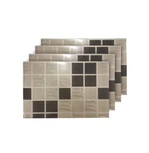Dainty Home Shimmer Blocks Reversible Metallic Printed Set of 4 Placemats