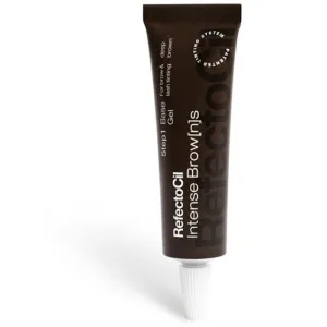 Deep Brown Intense Brow[n]s Base Gel - For natural looking lashes and dark brows / 0.5 oz. by Refectocil