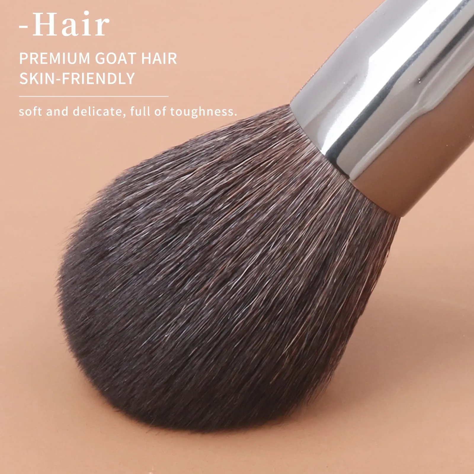Deluxe Natural Goat Hair Makeup Brush Set with Case, Luxury ENZO KEN Cosmetic Brushes Makeup Set, Natural Makeup Brushes, Natural Bristle Makeup Brushes, Natural Hair Makeup Brushes Set Professional.