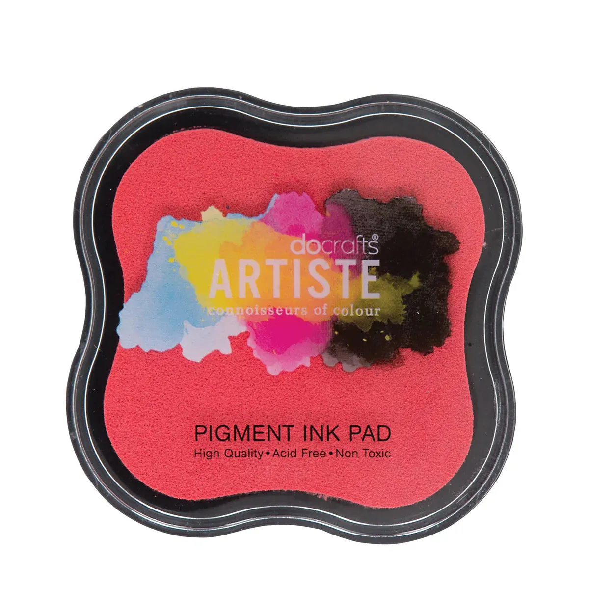 docrafts Artiste Pigment Pink Ink Pad Stamping Embossing Powders Crafting Non-Toxic Acid-Free