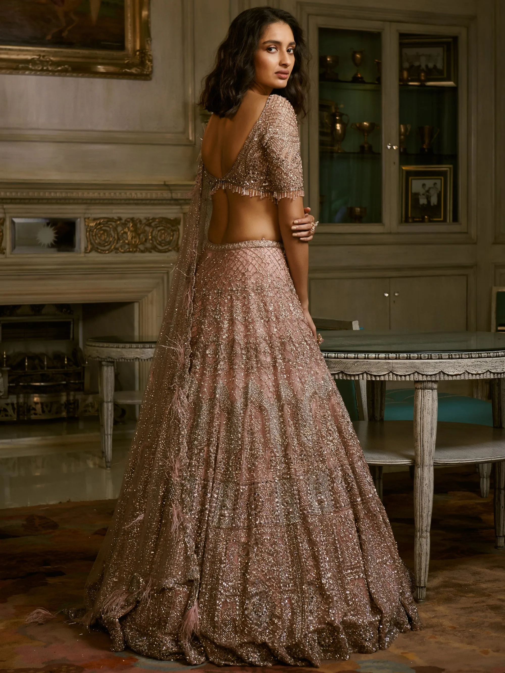 Dust Pink Nikolina Lehenga Set