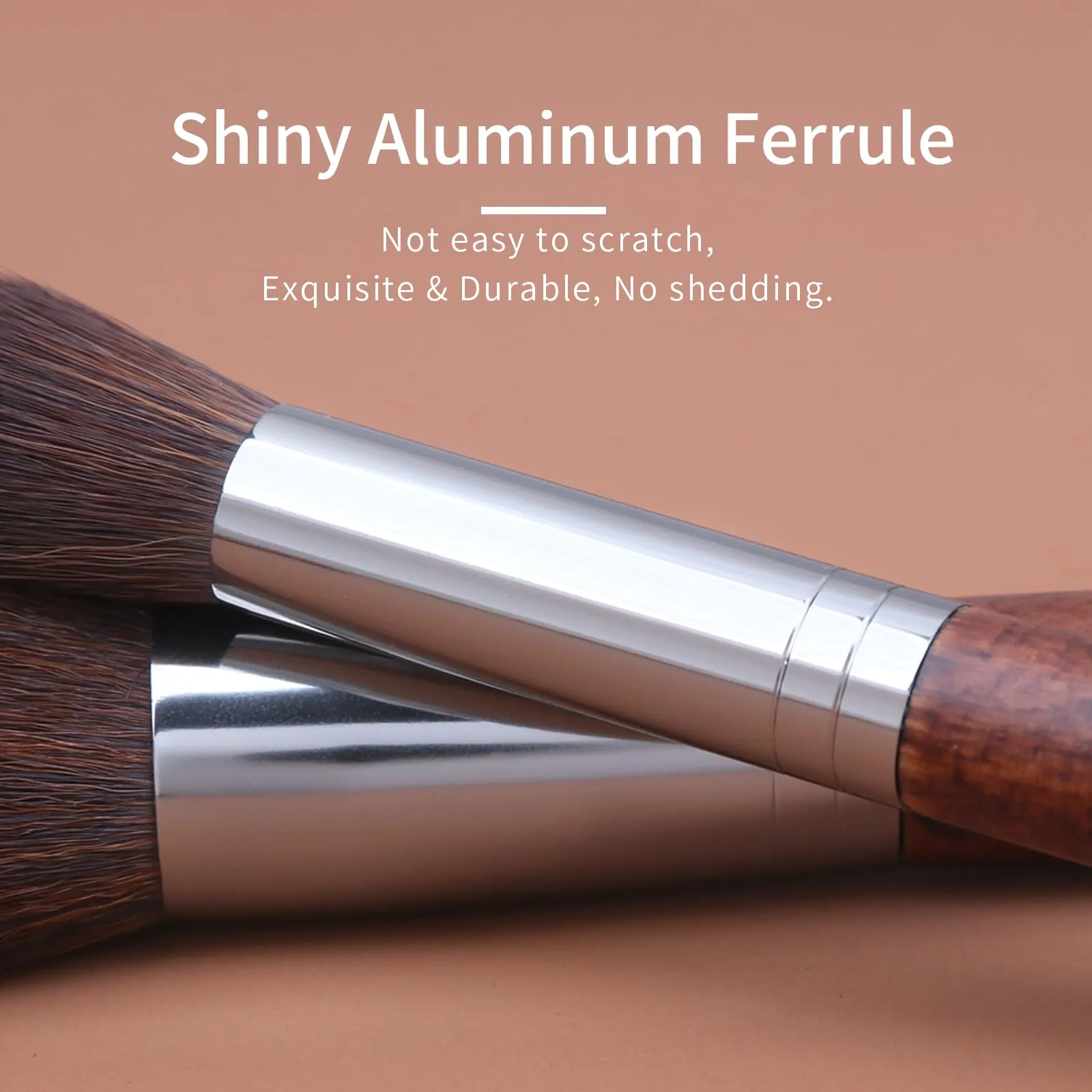ENZO KEN Walnut Makeup Brushes Set Professional, Natural Pony Hair Makeup Brush Set with Case, Cosmetic Brushes Makeup Set, Natural Bristle Makeup Brushes, Natural Hair Make up Brush Set Professional.