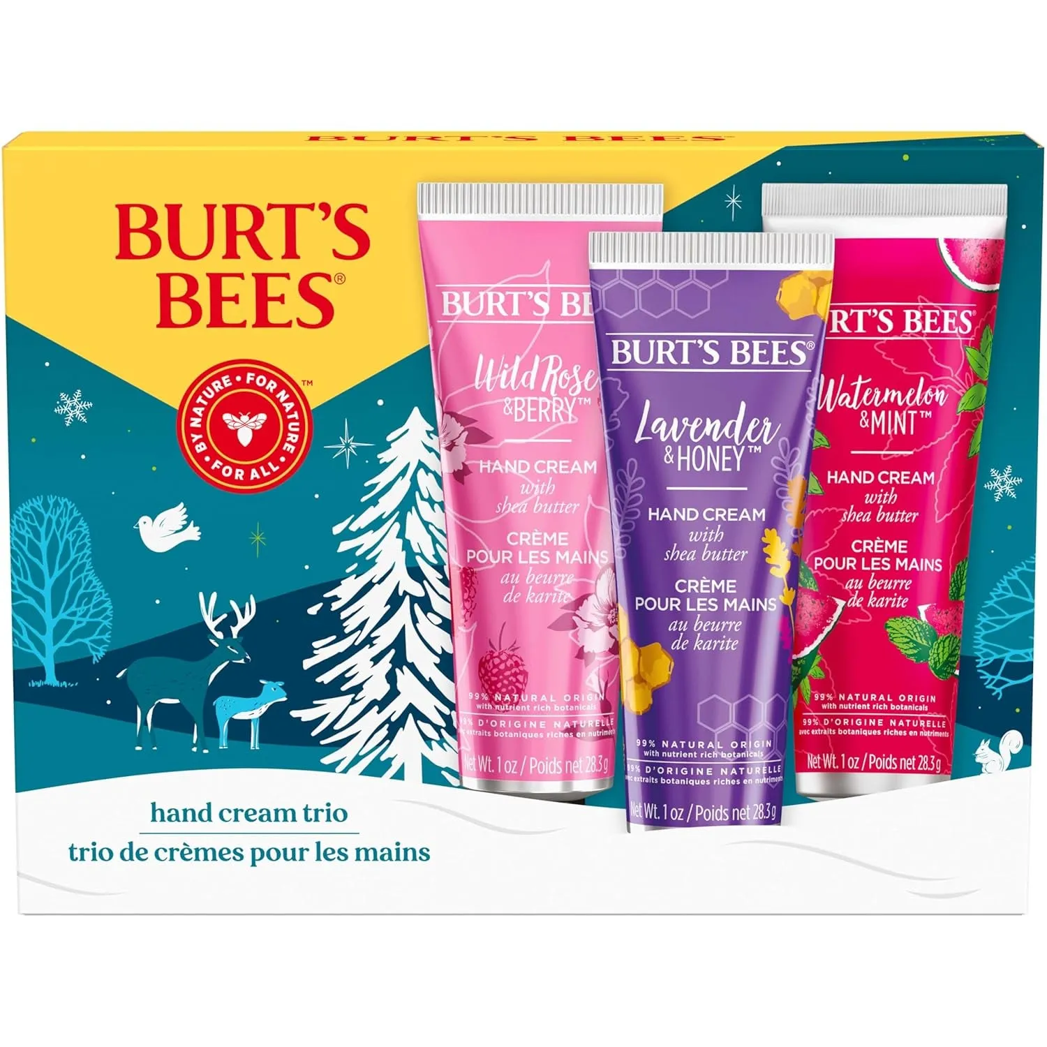 Essential Everyday Beauty Valentines Day Gifts Set, 5 Travel Size Products - Deep Cleansing Cream, Hand Salve, Body Lotion, Foot Cream and Lip Balm