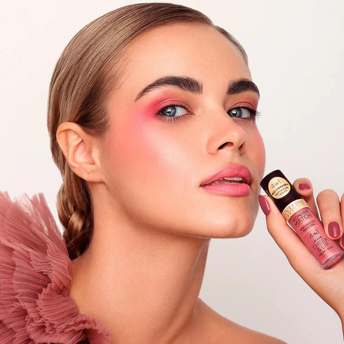 Eveline Wonder Match Cheek & Lip Blush &Liquid Lipstick 02
