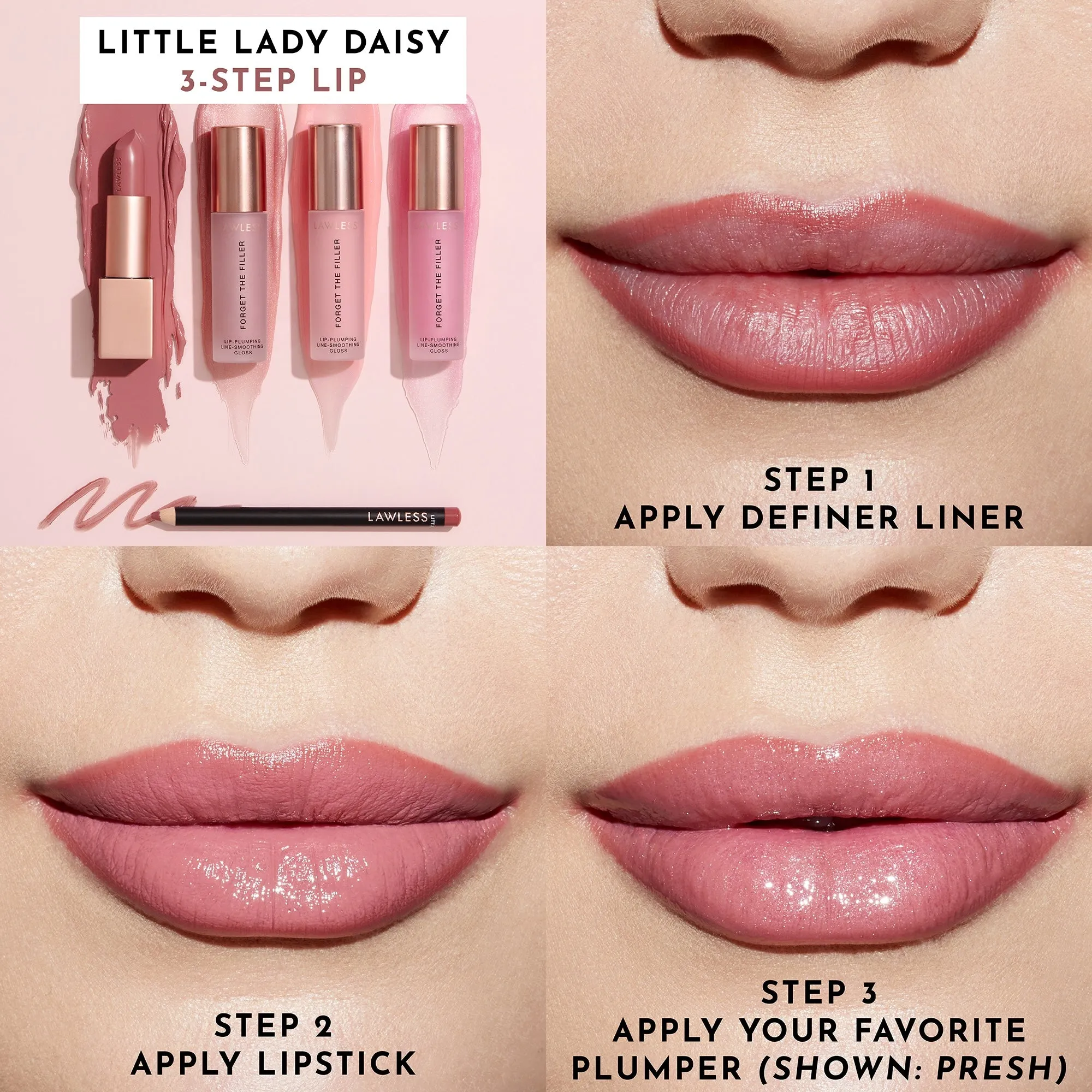 Forget The Filler Lip-Plumping Line-Smoothing Satin Cream Lipstick