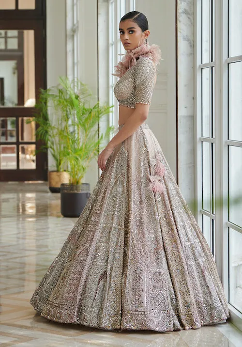 Gianna Pearl Muted Pink Lehenga Set