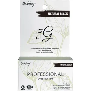 Godefroy Professional Eyebrow Tint - Natural Black / 20 Applications