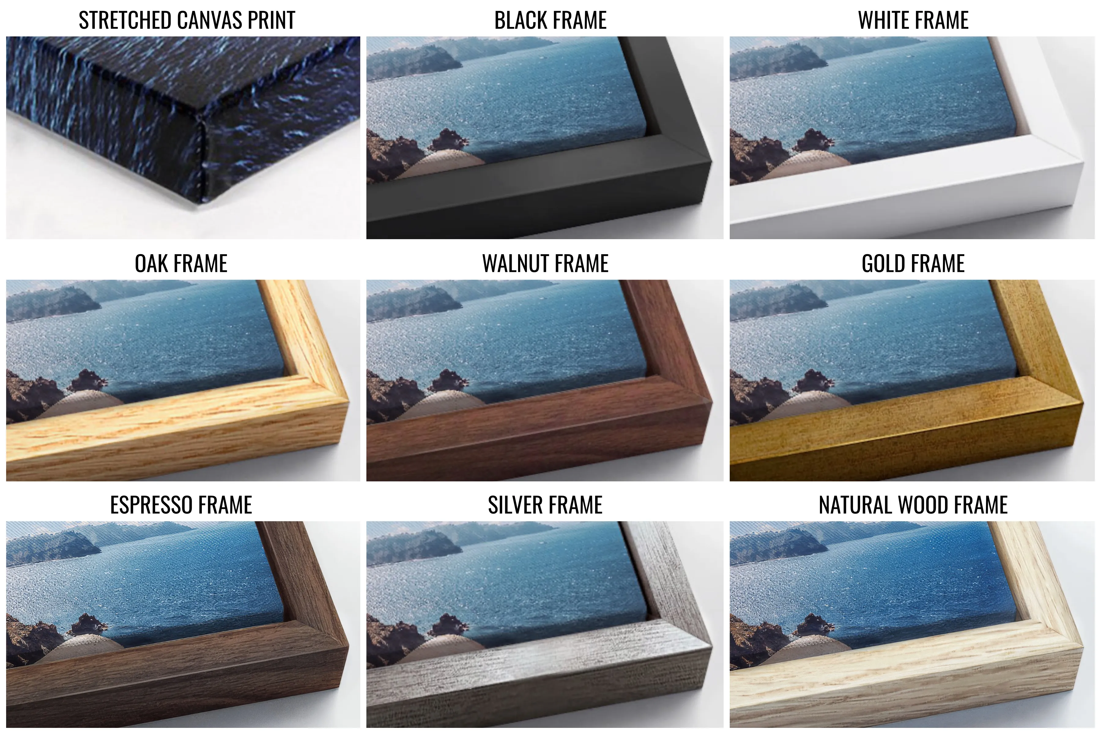 Gold And Silver Ocean Sunset Long Horizontal Above Couch Or Bed Wall Art